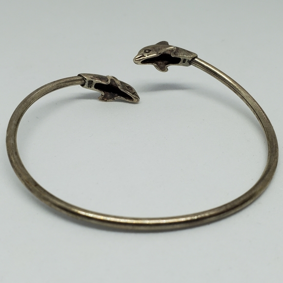 Kabana Sterling Silver Dolphin Wrap Bracelet - Picture 3 of 10